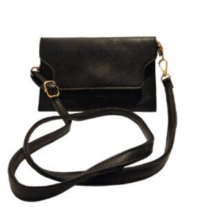 Small Black Purse With Gold Trim